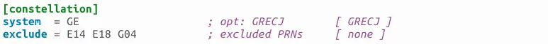 The constellation section of pppx.ini
